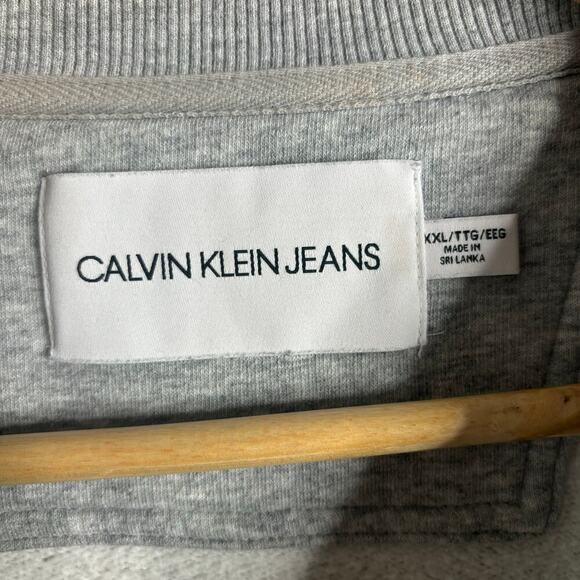 Calvin Klein Monogram Logo Sweatshirt Light Grey Heather Size XXL - Picture 6 of 6